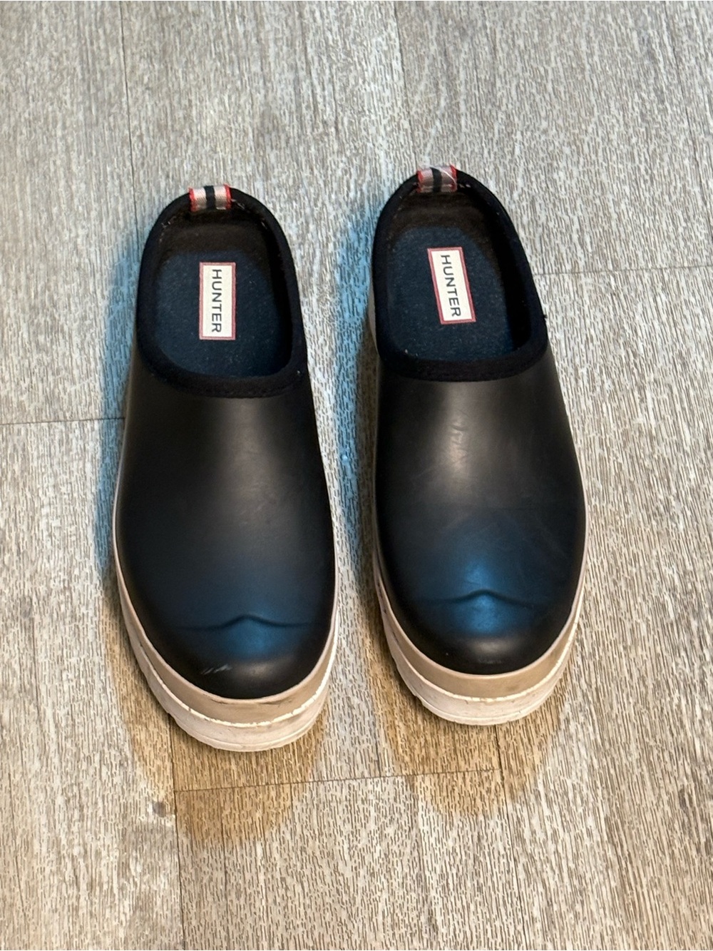 HUNTER WOMENS PLAY SPECKLED SOLE CLOGS SIZE 10